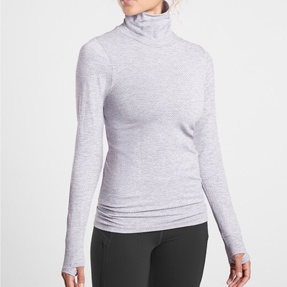 Athleta Flurry Blizzard Shine Turtleneck Grey XS - Picture 1 of 13